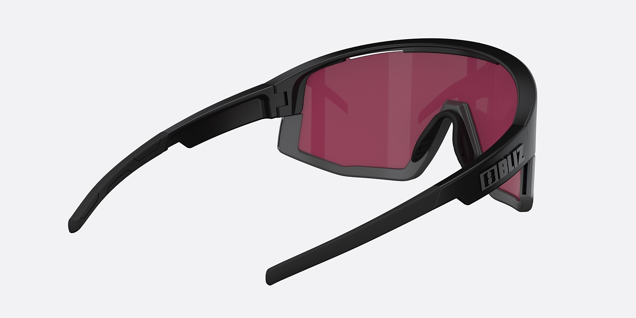 Sunglasses Bliz Fusion S (0-133) with Rosa/Violet/Blå lens and Black frame Image 4 of 7