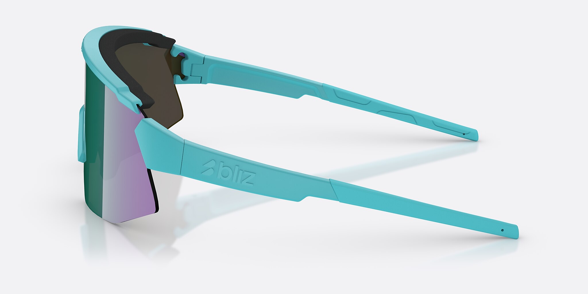 Sunglasses Bliz Breeze Small M (0-135) with Blue Green lens and Matte Turquoise frame Image 3 of 7