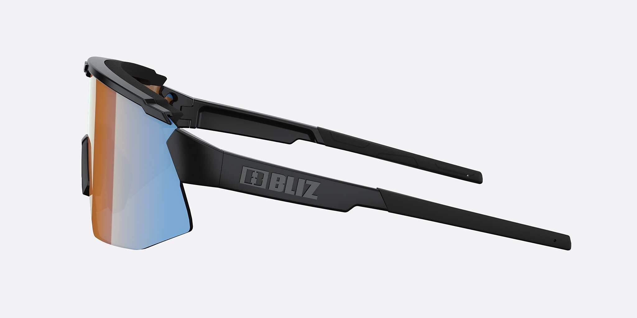Sunglasses Bliz Breeze XL (0-141) with Coral Orange Blue lens and Black frame Image 3 of 7