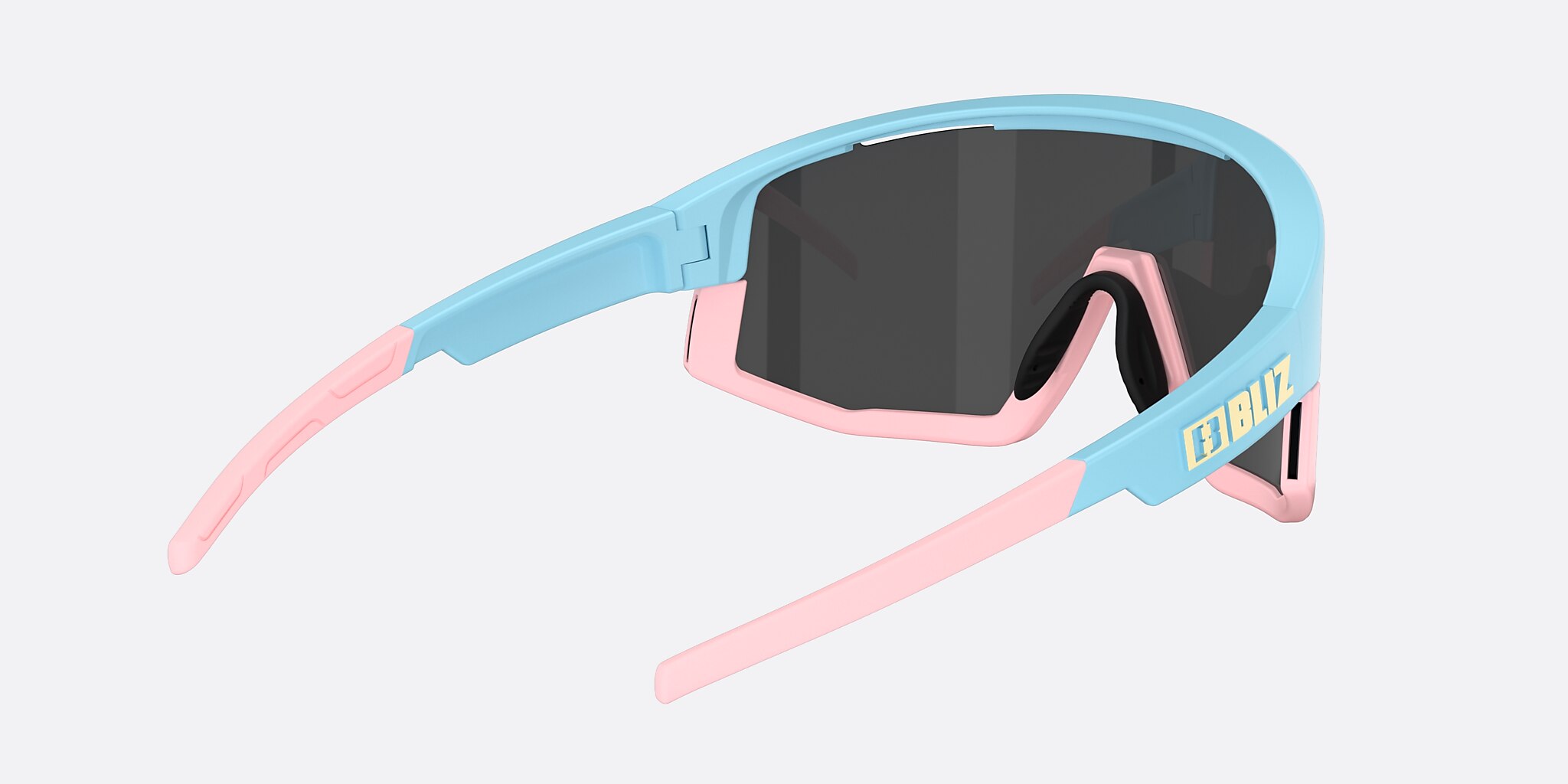 Sunglasses Bliz Fusion S (0-133) with Smoke Ice Blue lens and Pastel Blue frame Image 4 of 6