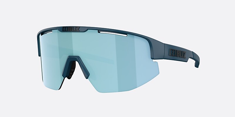 Sunglasses Bliz Matrix Small XXS (0-130) with Smoke Ice Blue Mirror lens and Matte Blue frame Image 1 of 6