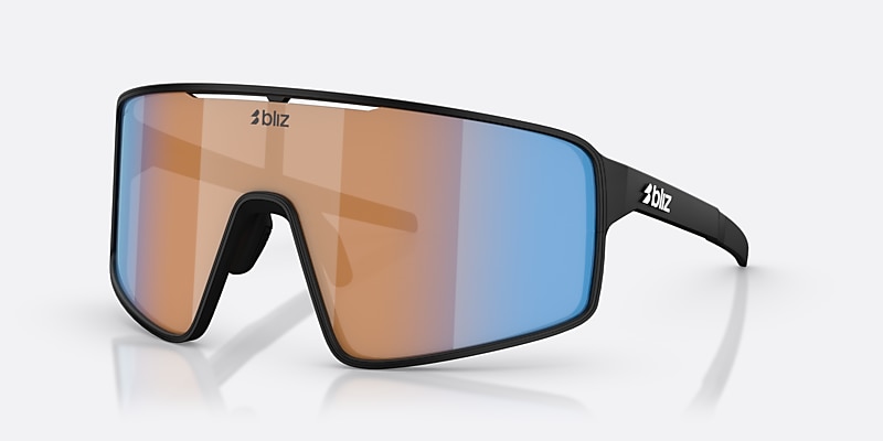 Sunglasses Bliz P001 L (0-138) with Korall/orange spegel blå lens and Matt svart frame Image 1 of 6