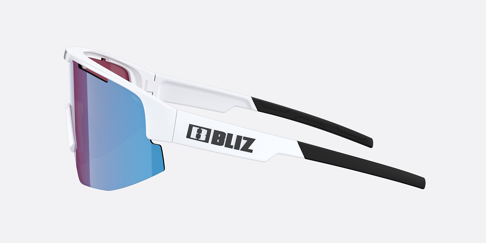 Sunglasses Bliz Matrix Small XXS (0-130) with Rose/Violet Mirror Blue lens and Matte White frame Image 3 of 6