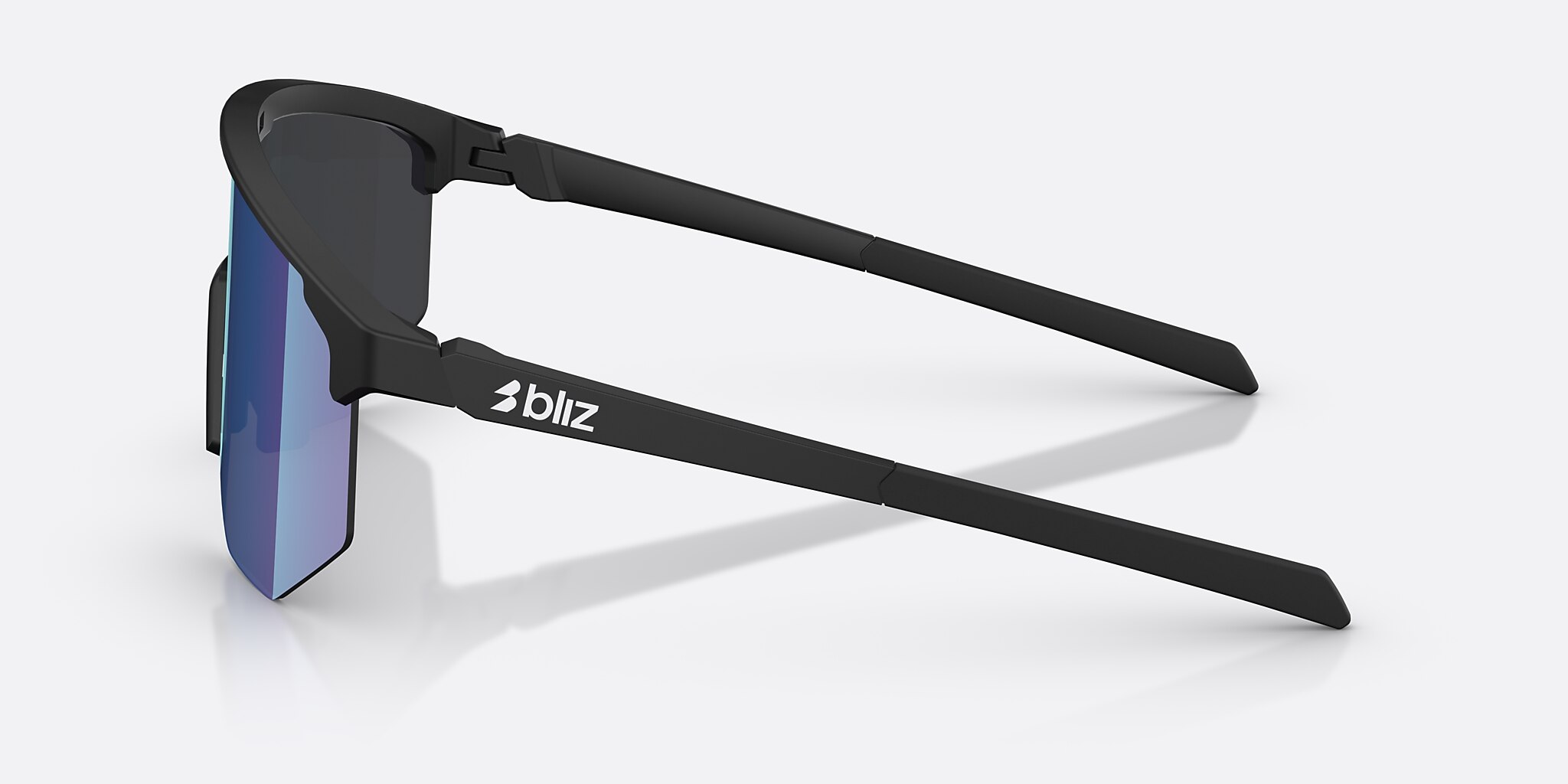Sunglasses Bliz Hero Small L (0-129) with Smoke/Blue Multicolor lens and Matte Black frame Image 3 of 6