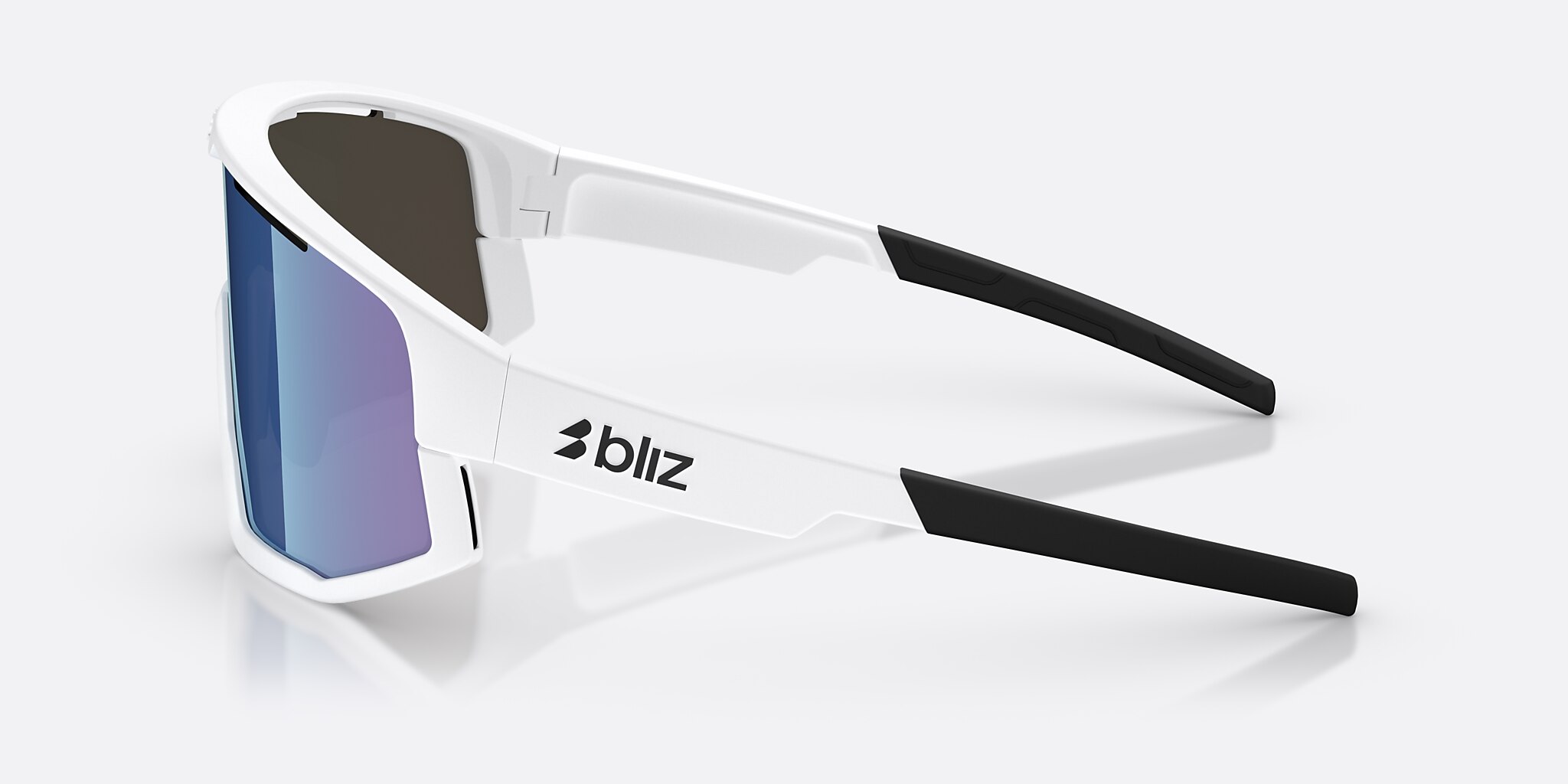 Sunglasses Bliz Fusion S (0-133) with Brown Blue lens and White frame Image 3 of 7