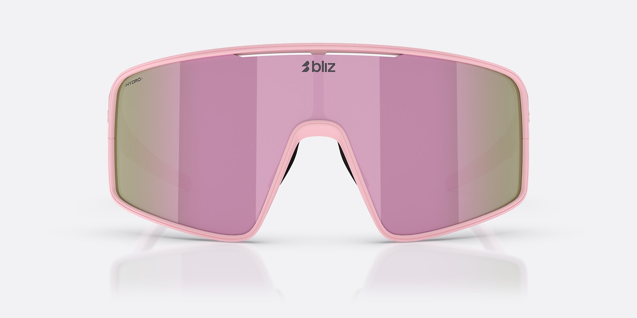 Sunglasses Bliz P001 L (0-138) with Brown/Rose Multicolor lens and Matte Powder Pink frame Image 2 of 6
