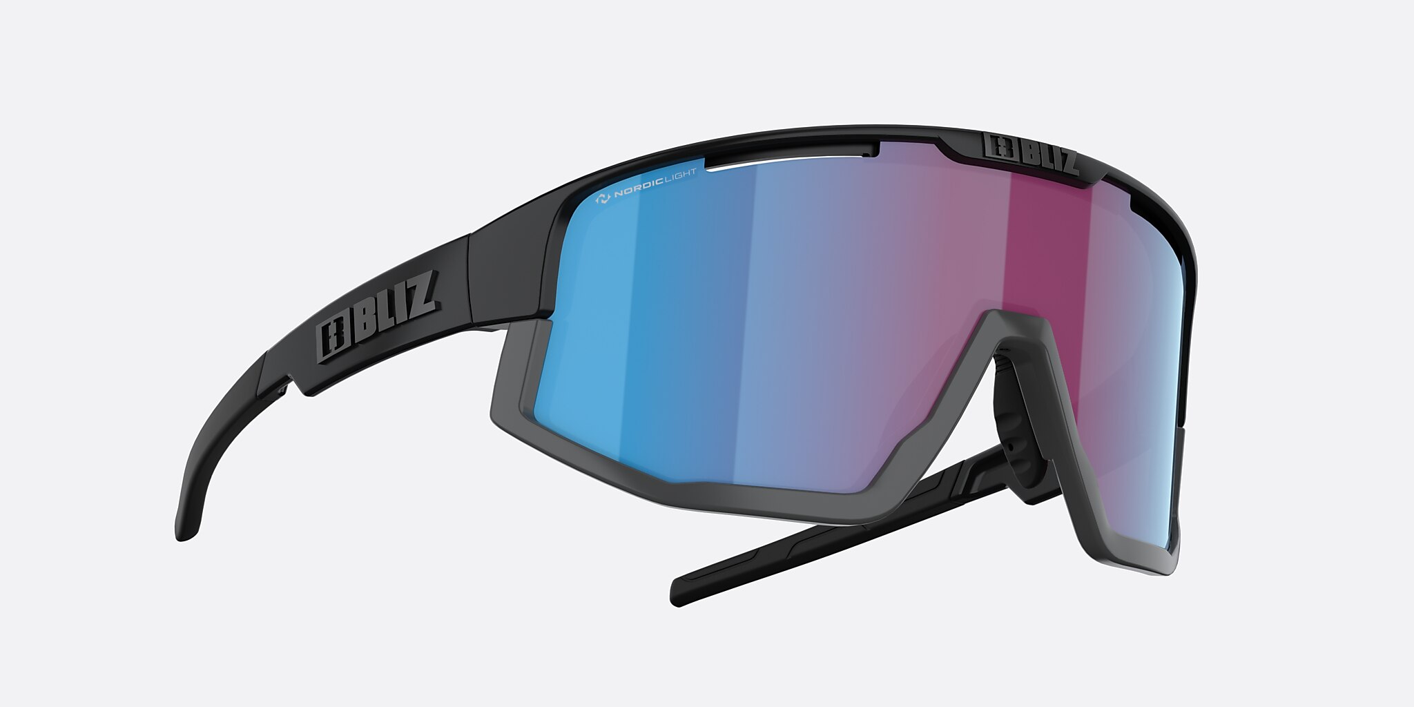 Sunglasses Bliz Fusion S (0-133) with Rosa/Violet/Blå lens and Black frame Image 5 of 7