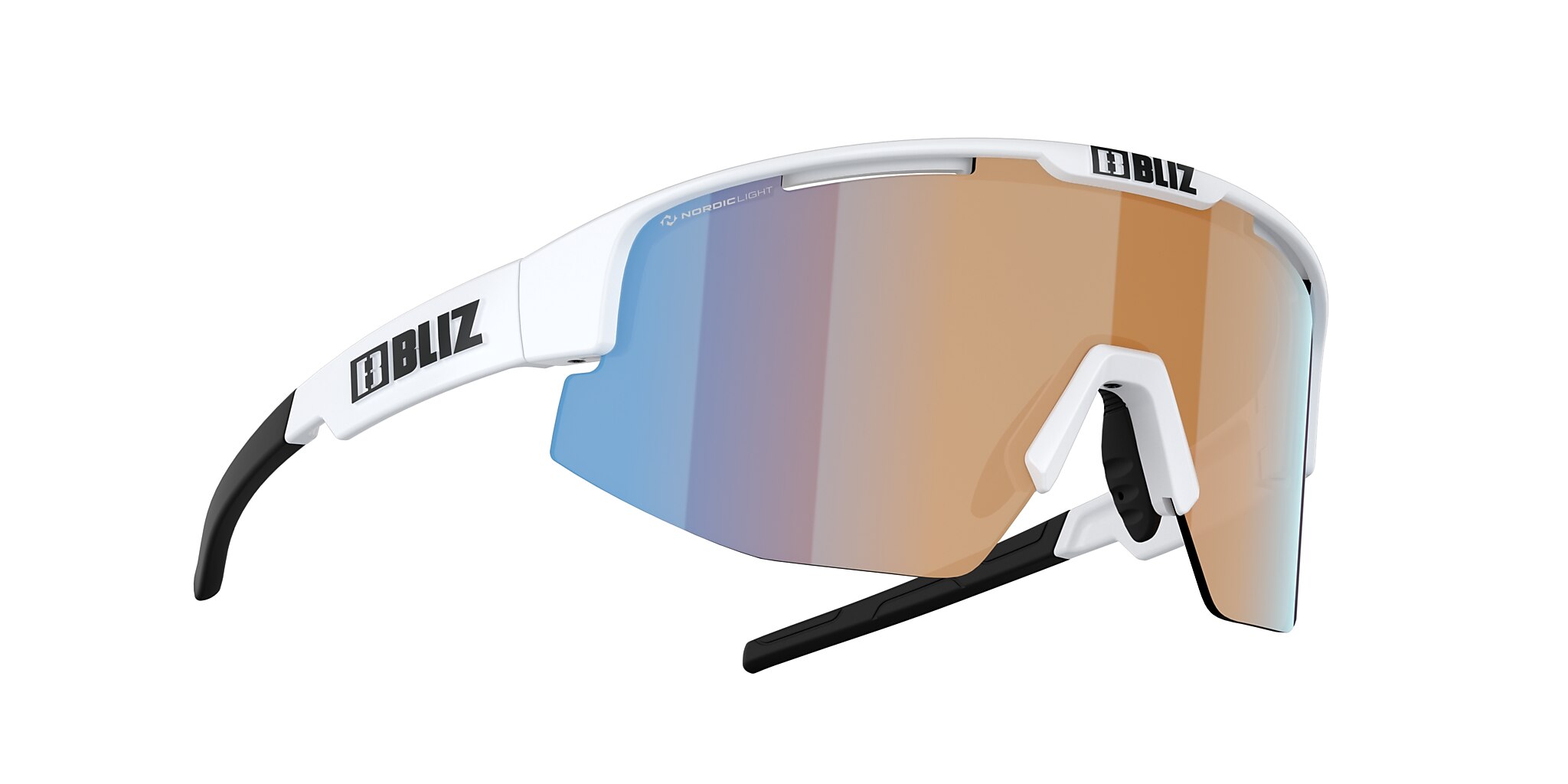 Matrix Small Sunglasses Coral/Orange Mirror Blue | Bliz Eyewear®