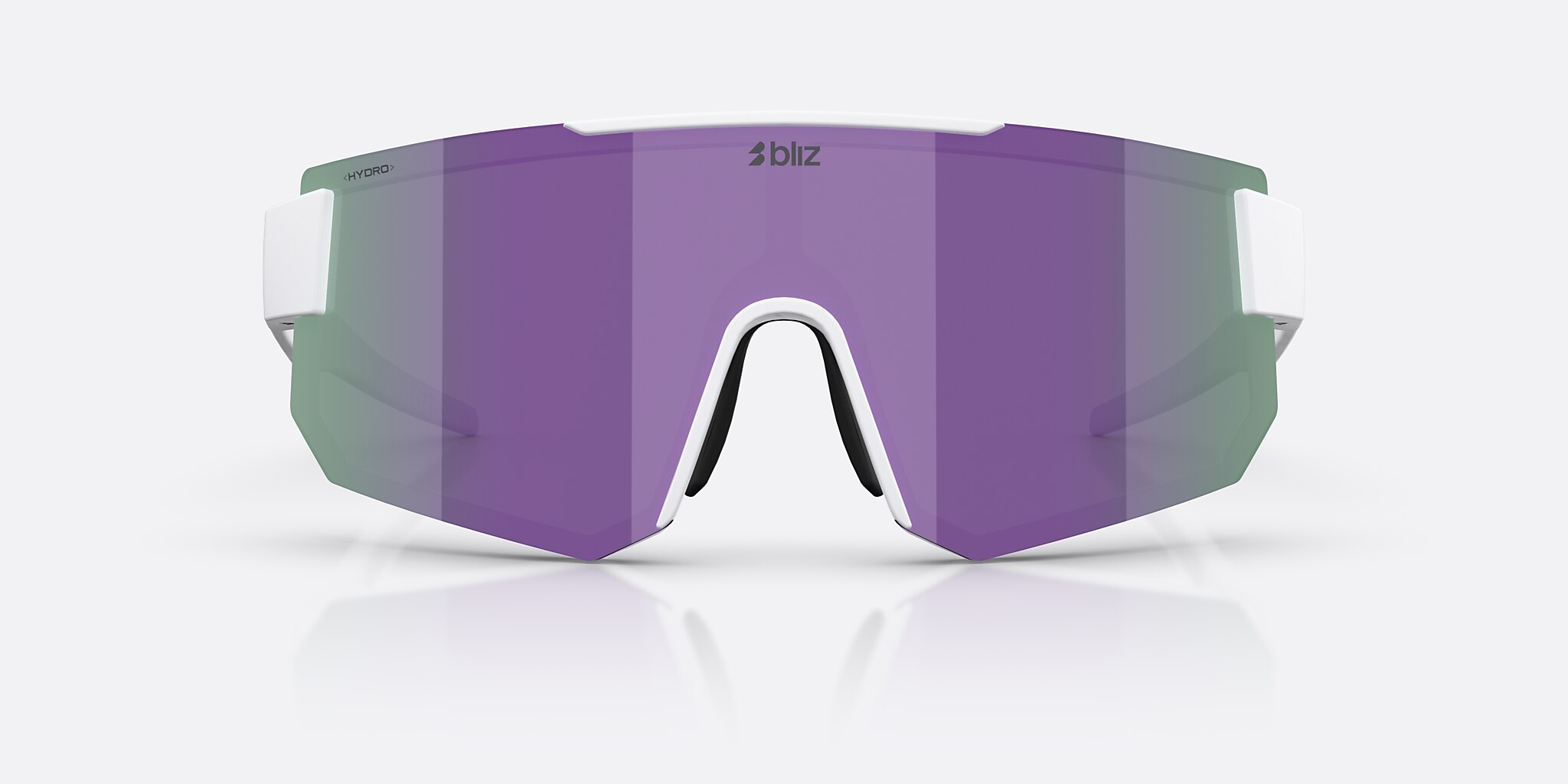 Sunglasses Bliz P005 XL (0-135) with Smoke/Purple Mirror lens and Matte White frame Image 2 of 7