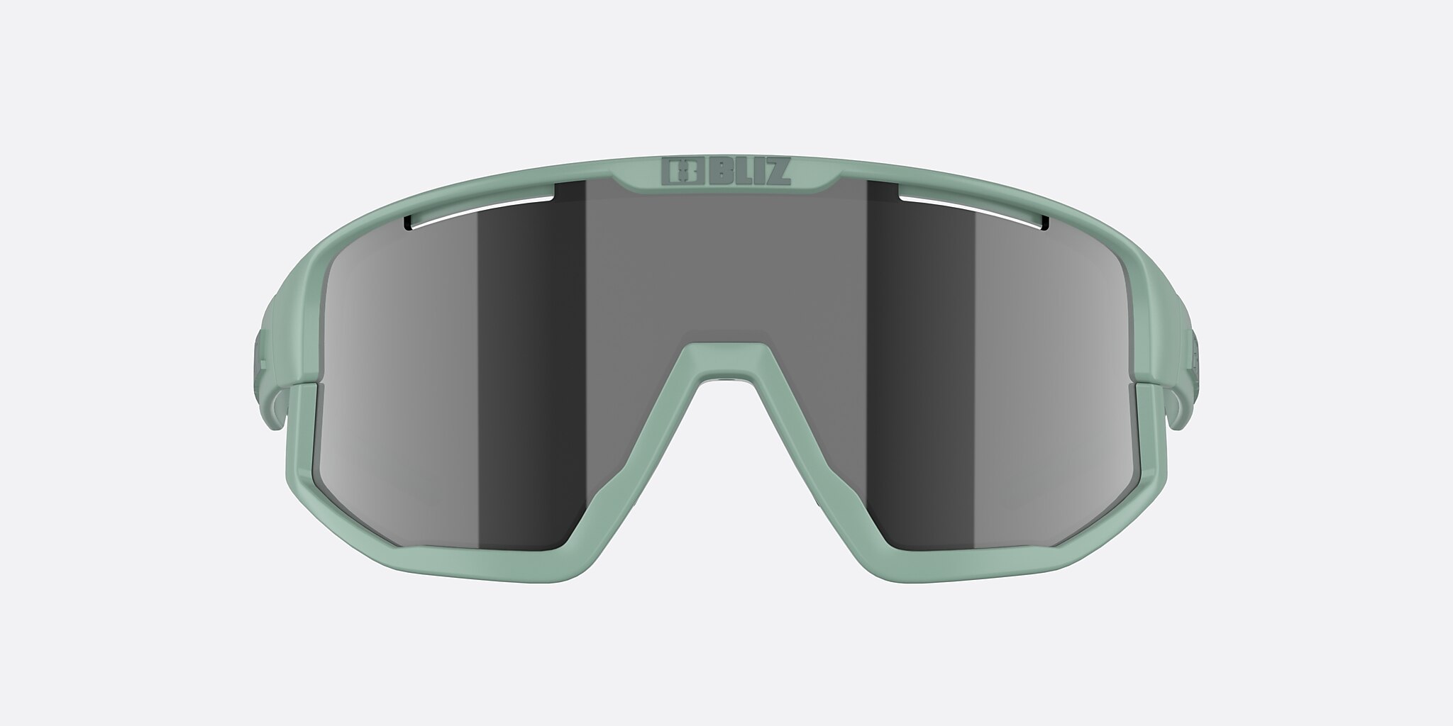 Sunglasses Bliz Fusion Small XXS (0-125) with Smoke Mirror Silver lens and Matte Green frame Image 2 of 6