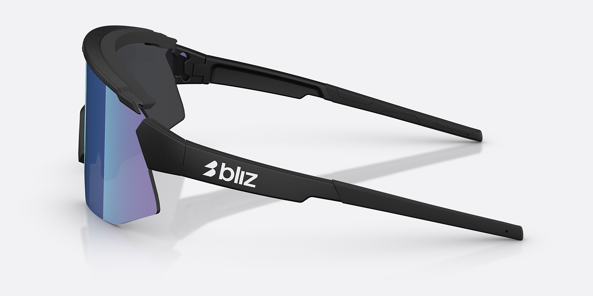 Sunglasses Bliz Breeze Small M (0-135) with Smoke/Blue Multicolor lens and Matte Black frame Image 3 of 7