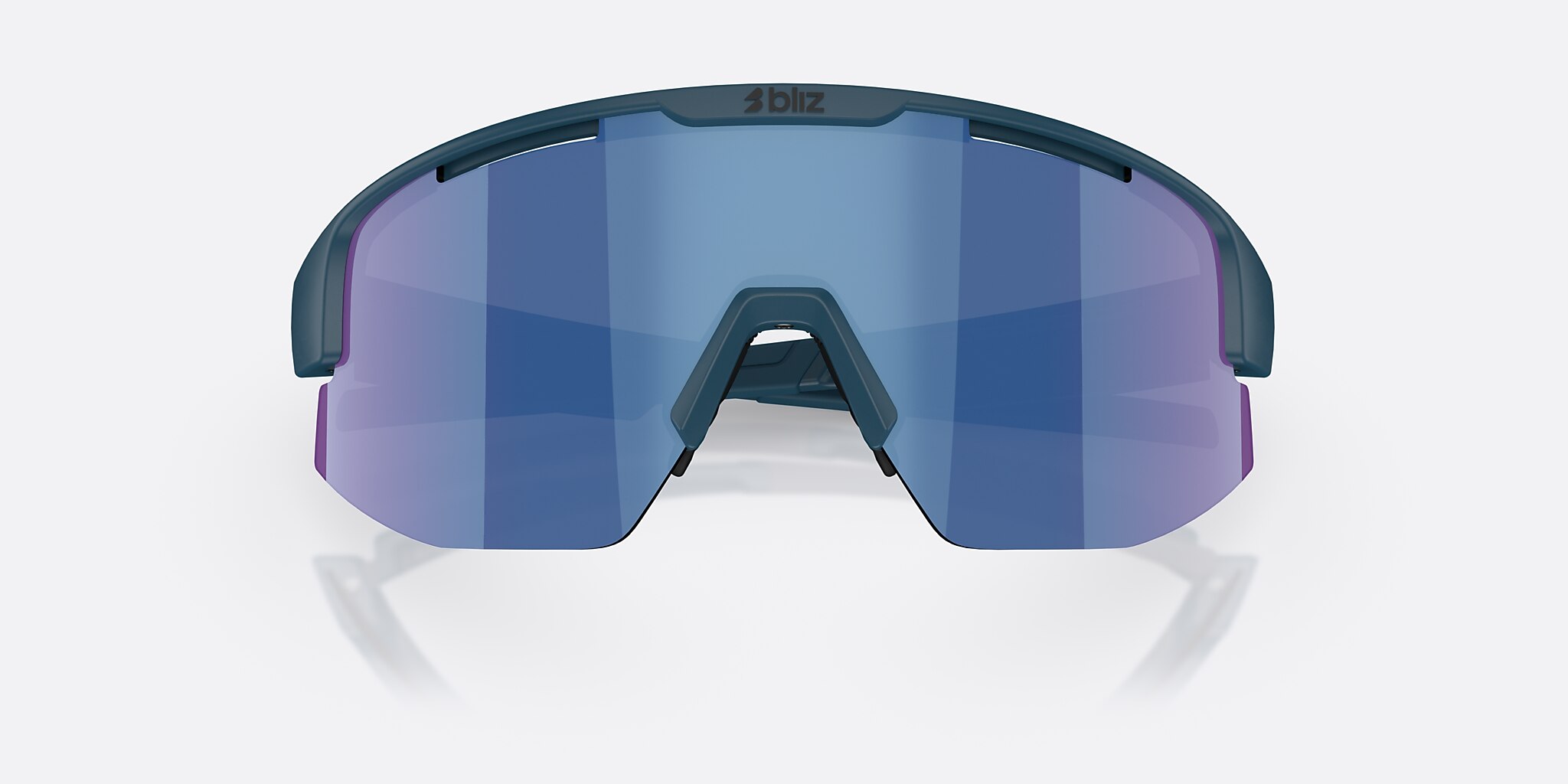Sunglasses Bliz Matrix S (0-133) con Marrón espejo azul lente y Azul Mate montura Imagen 5 de 6