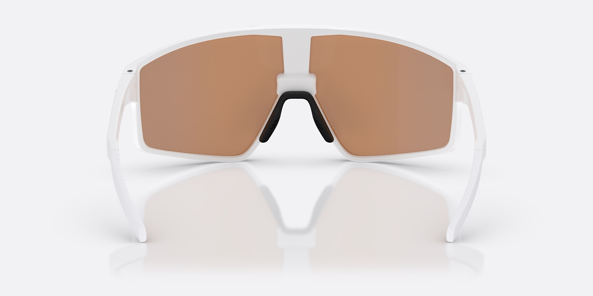 Sunglasses Bliz P002 L (69-09) with Coral/Orange Mirror Blue lens and Matte White frame Image 4 of 6