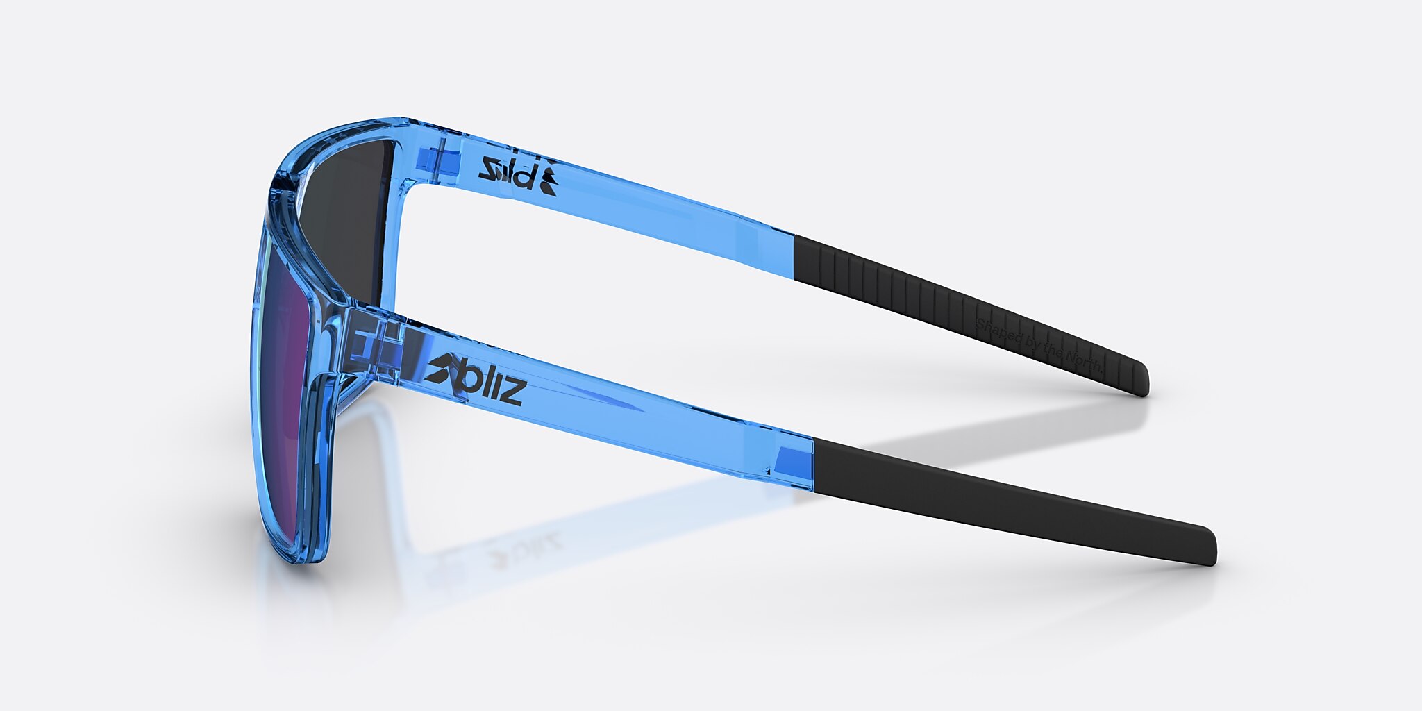 Sunglasses Bliz A003 L (58-13) with Smoke/Blue Multicolor lens and Transparent Blue frame Image 3 of 7
