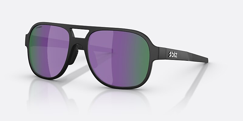 Sunglasses Bliz A006 XL (57-18) with Smoke/Purple Multicolor lens and Matte Black frame Image 1 of 7