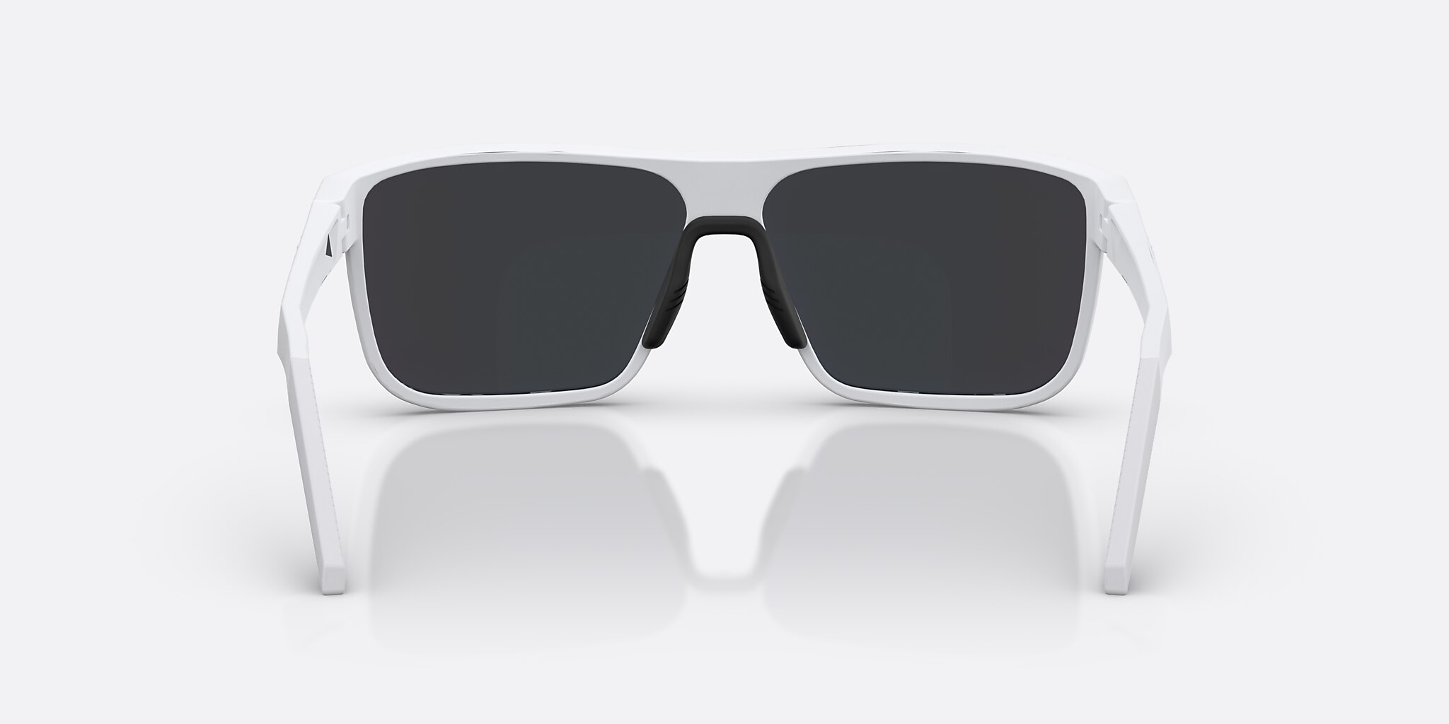 Sunglasses Bliz A008 L (61-12) with Smoke/Blue Multicolor lens and Matte White frame Image 4 of 7
