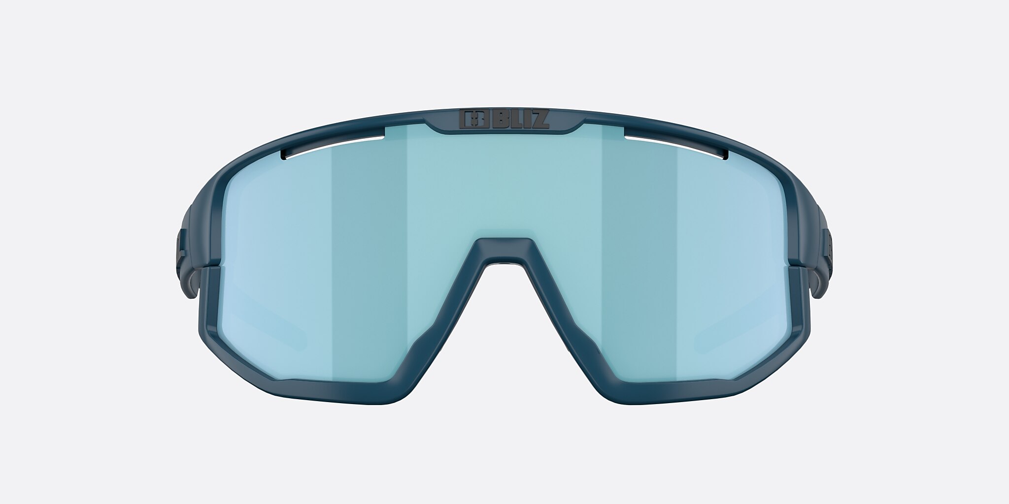 Sunglasses Bliz Fusion Small XXS (0-125) with Smoke Mirror Ice Blue lens and Matte Blue frame Image 2 of 6