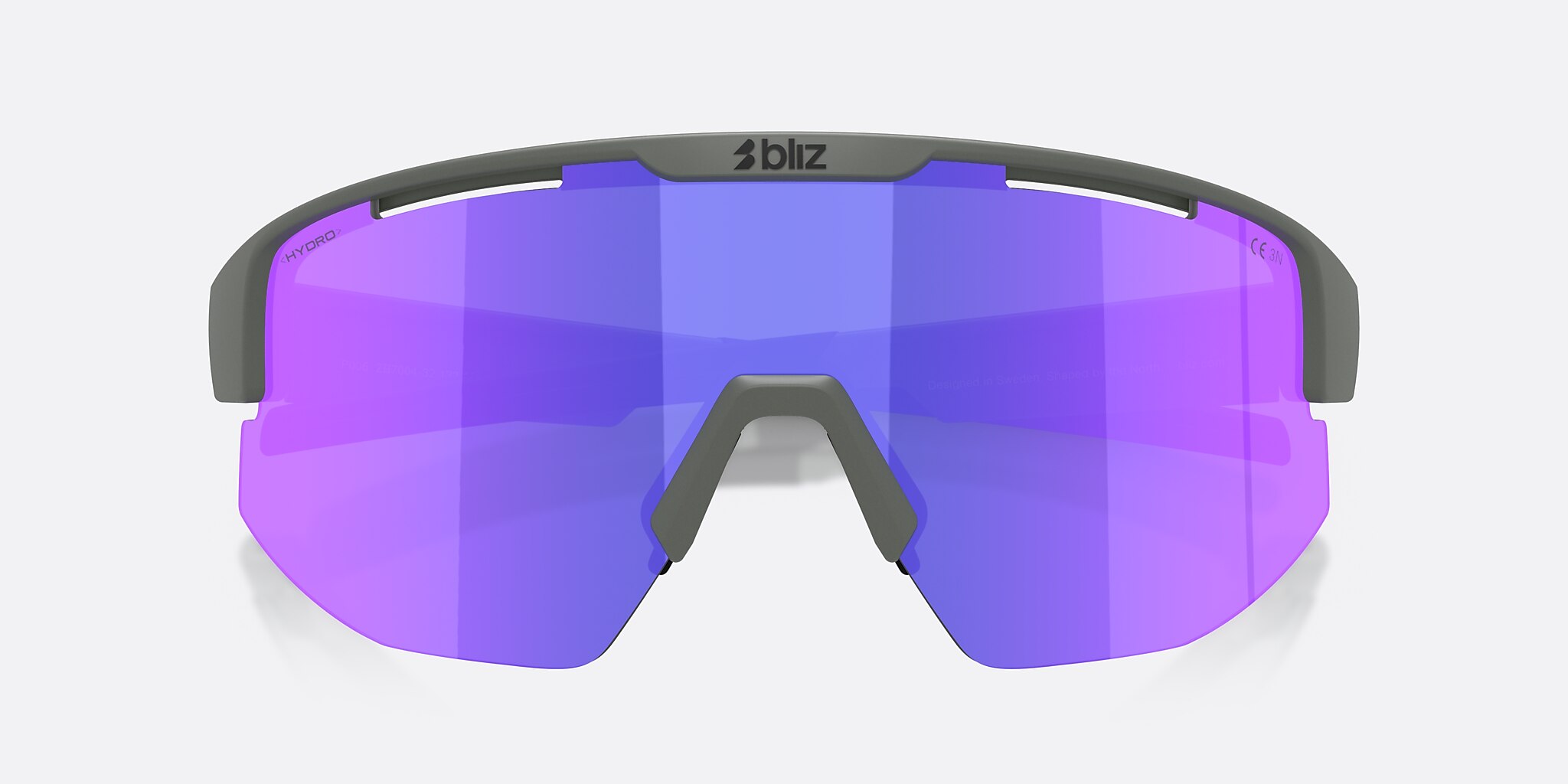 Sunglasses Bliz Matrix S (0-133) con Humo/morado multicolor lente y Gris Mate montura Imagen 5 de 6