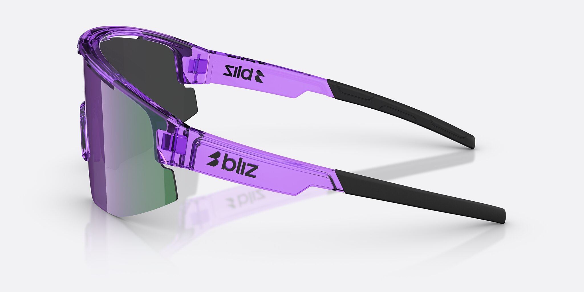 Sunglasses Bliz Matrix S (0-133) with Smoke/Purple Multicolor lens and Transparent Purple frame Image 3 of 5