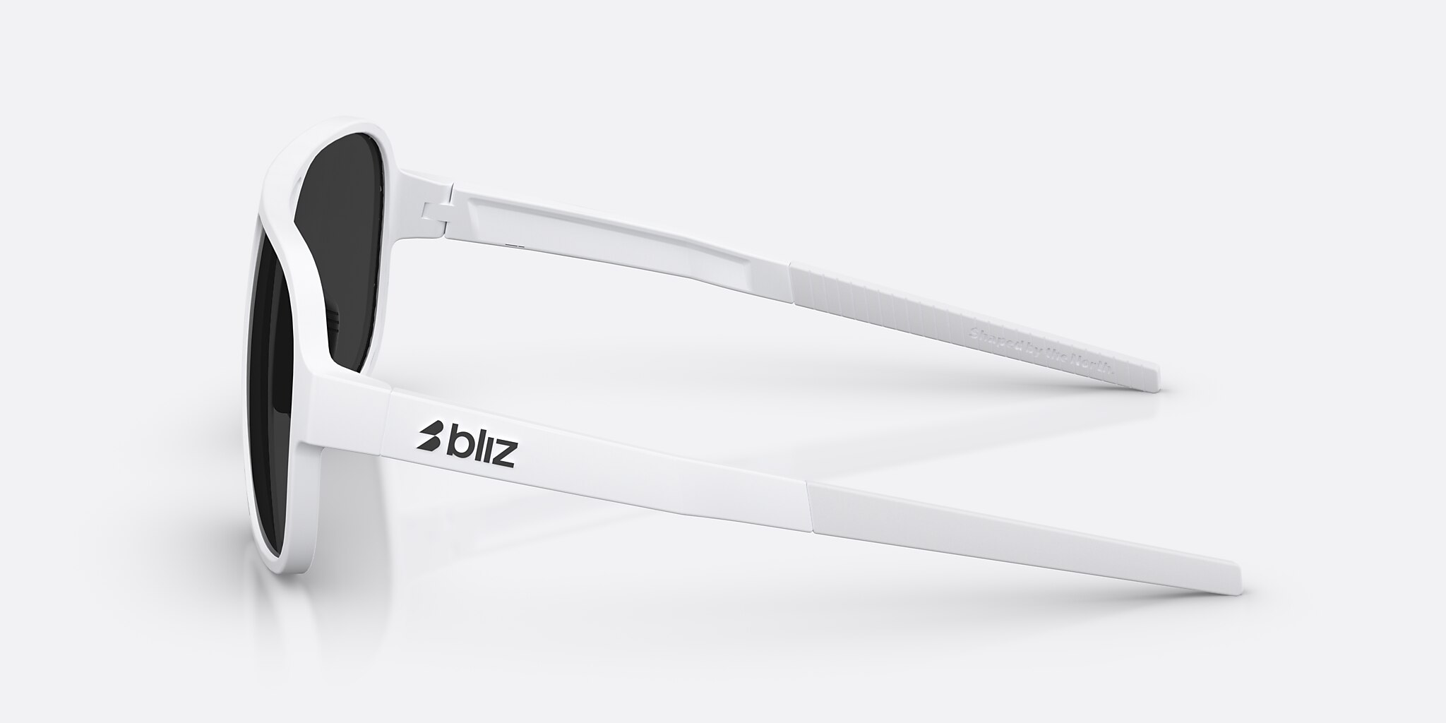 Sunglasses Bliz A006 XL (57-18) with Smoke lens and Matte White frame Image 3 of 7