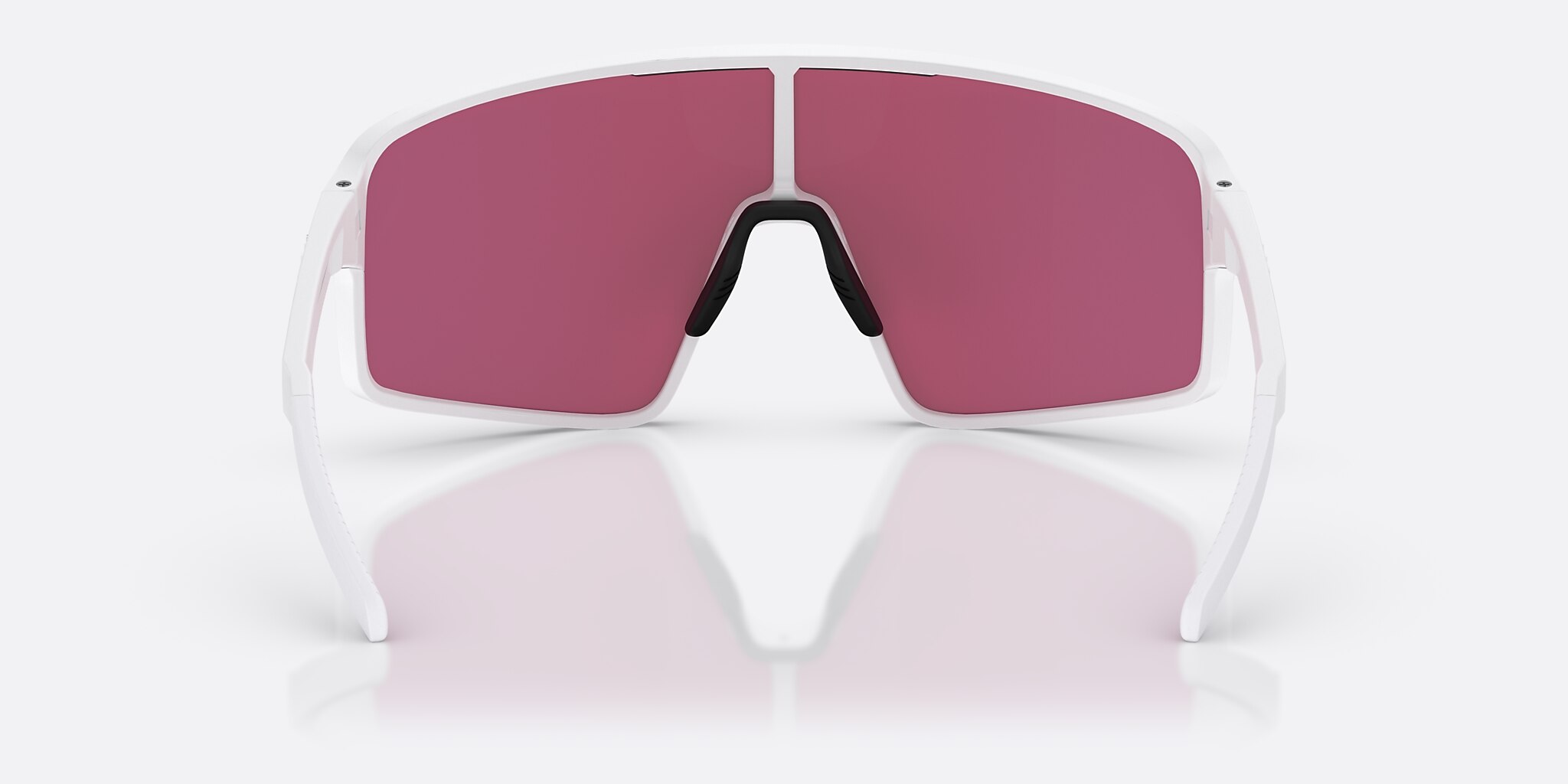 Sunglasses Bliz P001 L (0-138) with Rose/Violet Mirror Blue lens and Matte White frame Image 4 of 6