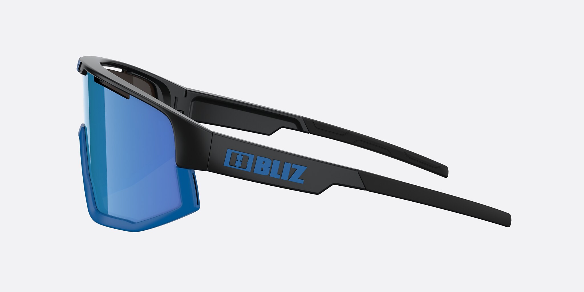Sunglasses Bliz Fusion S (0-133) with Brown Mirror Blue lens and Matte Black frame Image 3 of 7