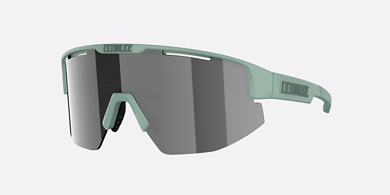 Sunglasses Bliz Matrix Small XXS (0-130) with Smoke Silver Mirror lens and Matte Green frame Image 1 of 6