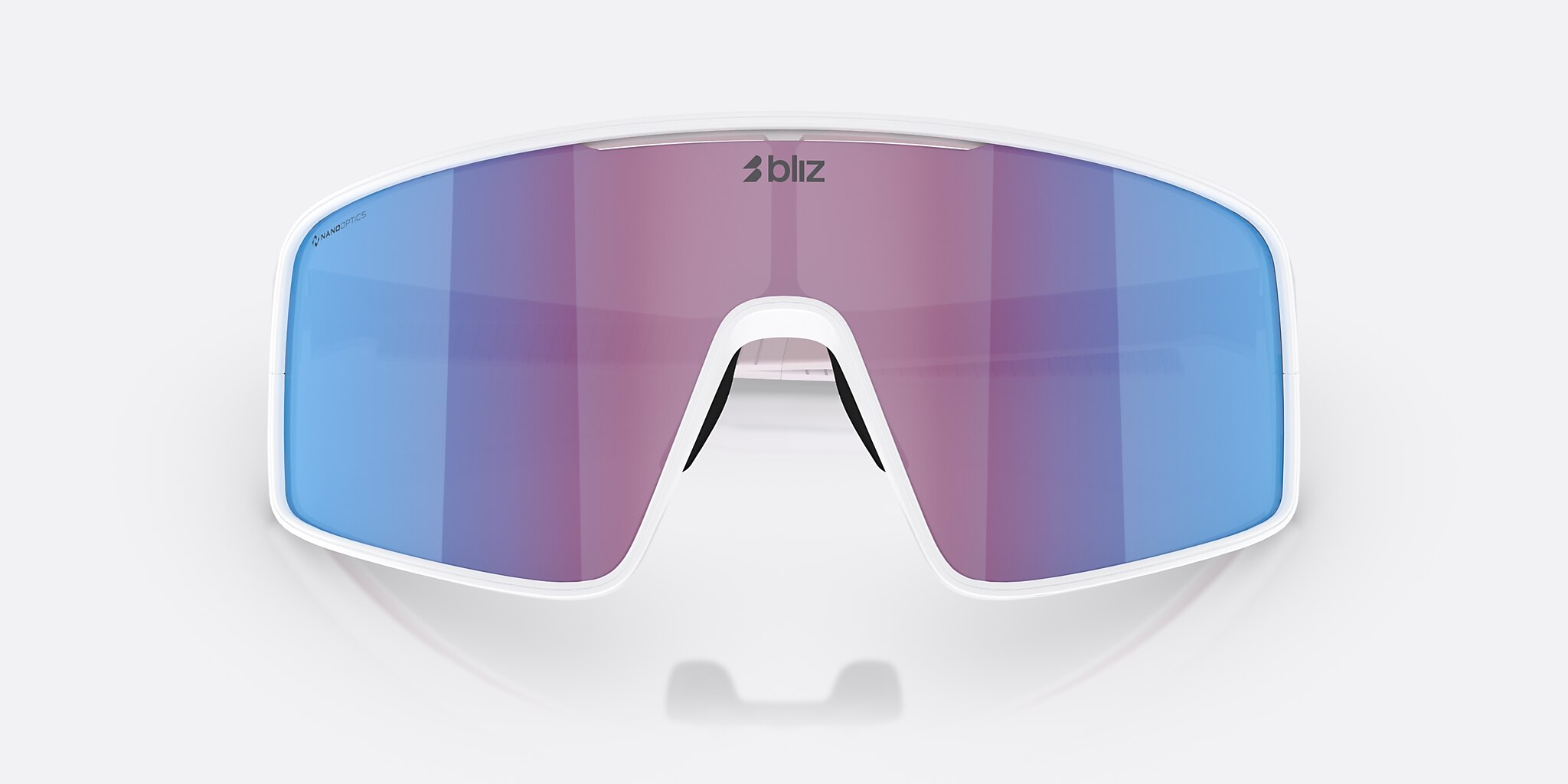 Sunglasses Bliz P001 L (0-138) with Rose/Violet Mirror Blue lens and Matte White frame Image 5 of 6