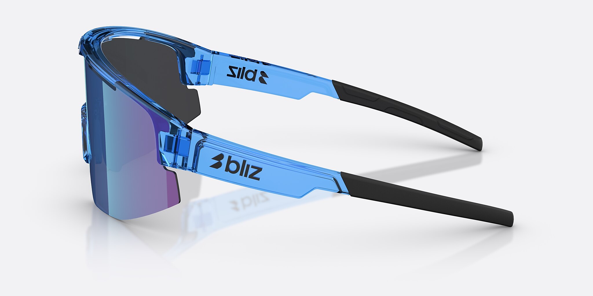 Sunglasses Bliz Matrix Small XXS (0-130) with Rök/Blå Flerfärgad lens and Genomskinlig blå frame Image 3 of 6