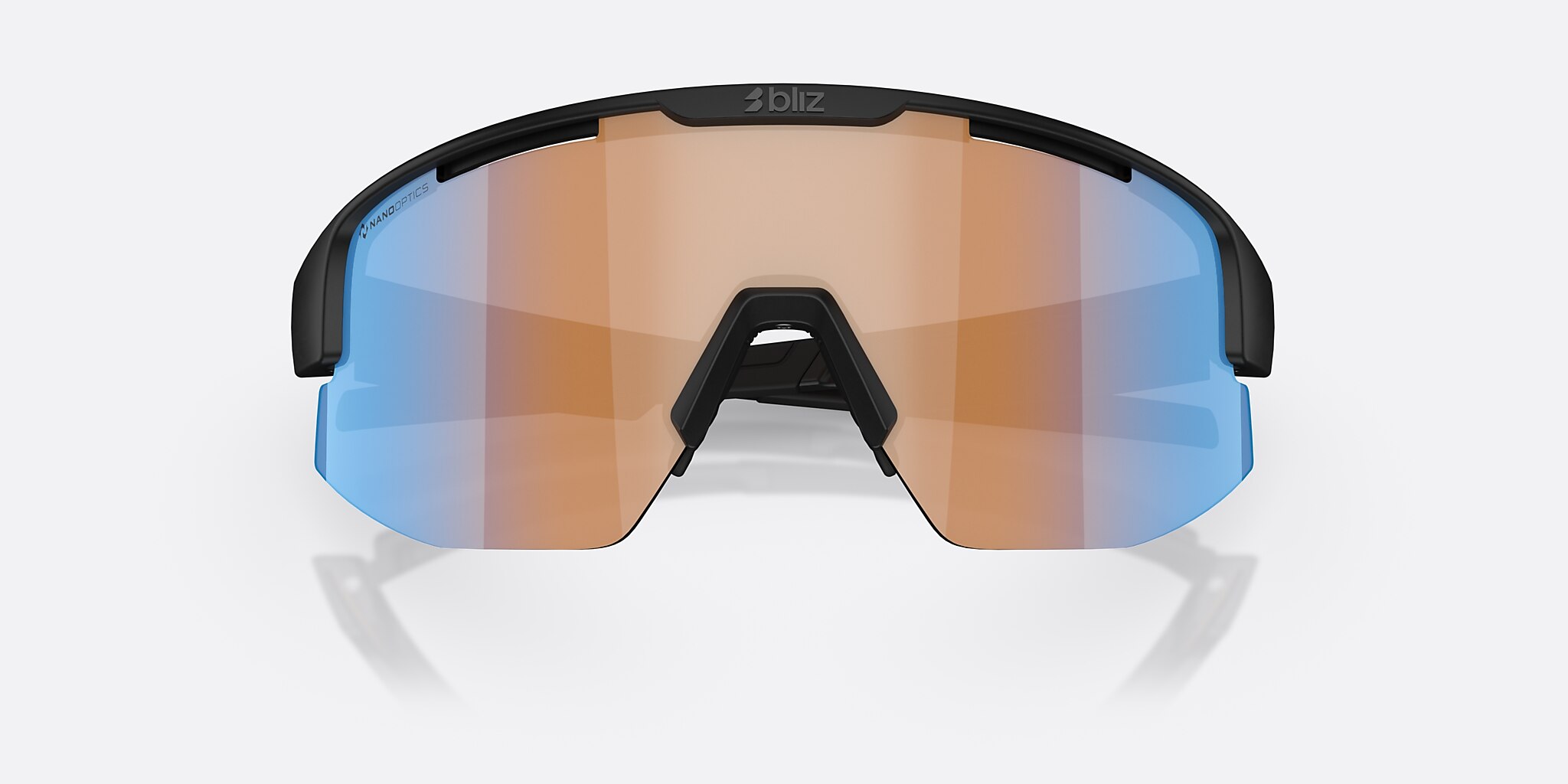 Sunglasses Bliz Matrix S (0-133) avec Corail Orange Bleu verre et Noir monture Image 5 de 6