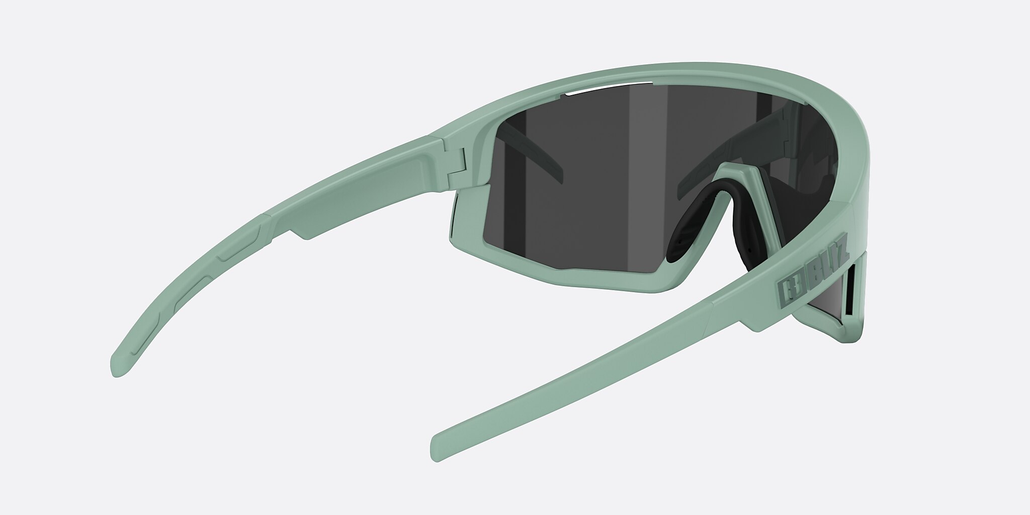 Sunglasses Bliz Fusion Small XXS (0-125) with Smoke Mirror Silver lens and Matte Green frame Image 4 of 6