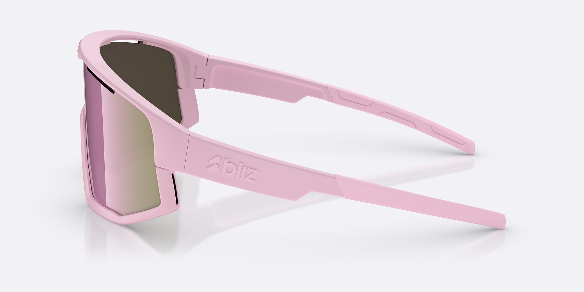 Sunglasses Bliz Vision L (0-137) with Brun/Rosa multicolor lens and Mat pulverpink frame Image 3 of 6