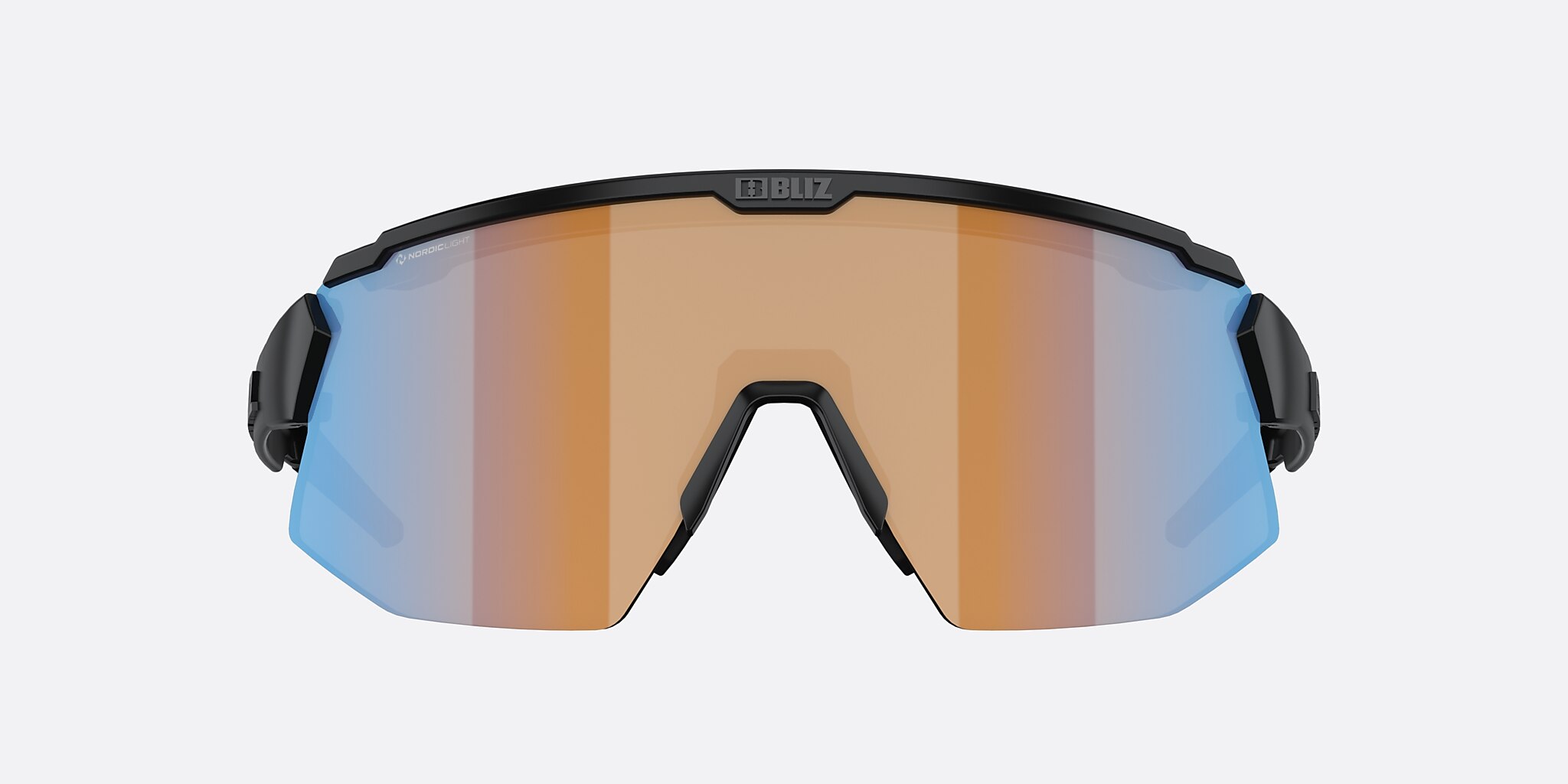 Sunglasses Bliz Breeze XL (0-141) with Coral Orange Blue lens and Black frame Image 2 of 7