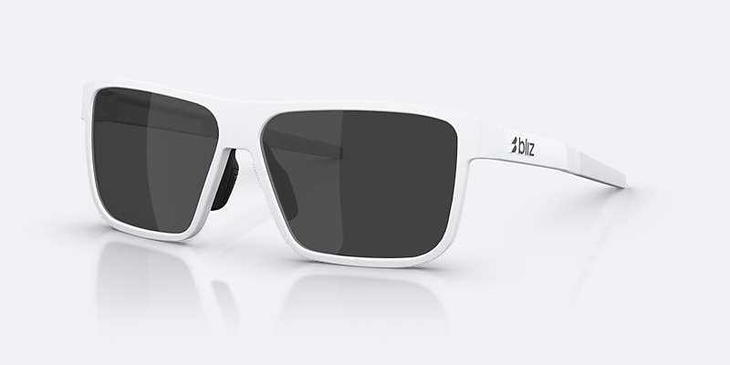 Sunglasses Bliz A008 L (61-12) with Smoke lens and Matte White frame Image 1 of 7