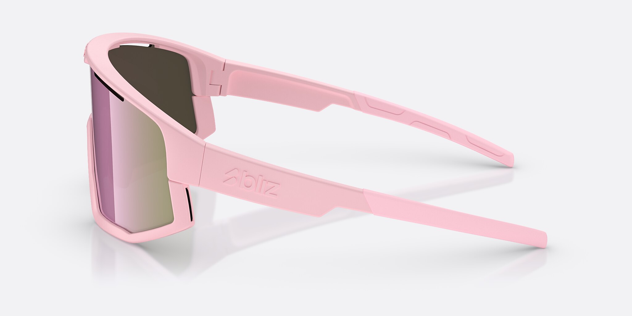 Sunglasses Bliz Fusion Small XXS (0-125) with Brown/Rose Multicolor lens and Matte Powder Pink frame Image 3 of 6