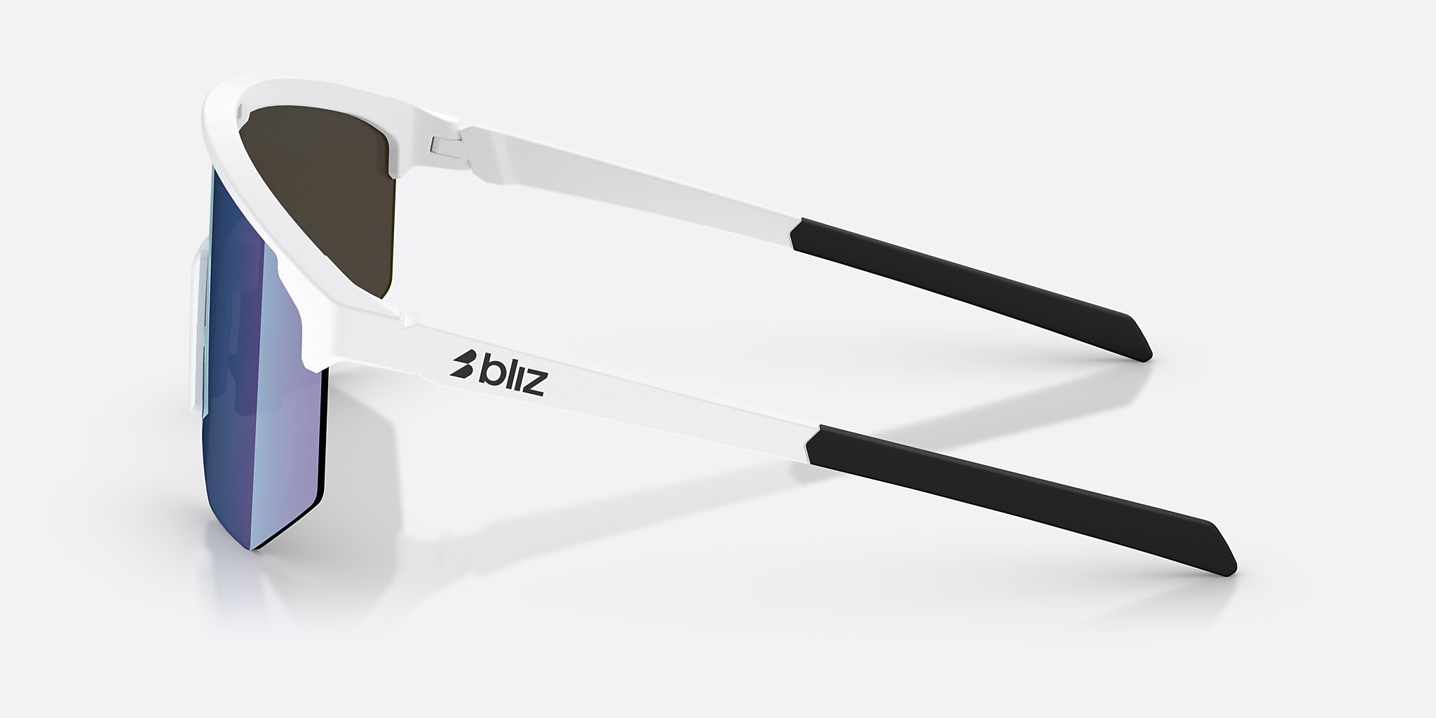 Sunglasses Bliz Hero Small L (0-129) with Brown Blue lens and White frame Image 3 of 6