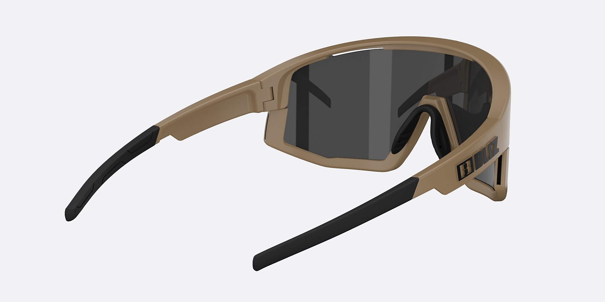 Sunglasses Bliz Vision L (0-137) with Smoke Silver lens and Camo Green frame Image 4 of 6