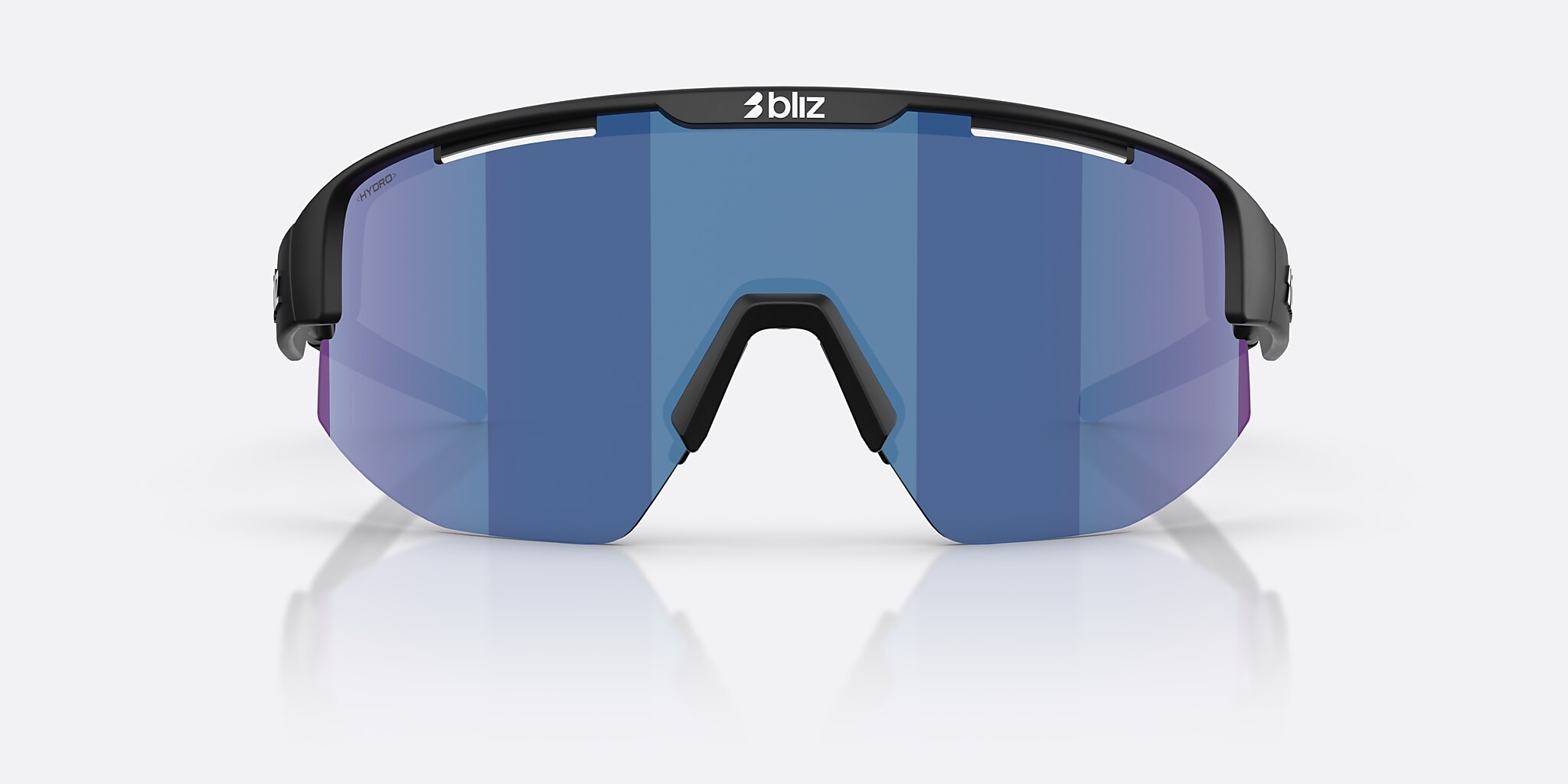 Sunglasses Bliz Matrix Small XXS (0-130) with Smoke/Blue Multicolor lens and Matte Black frame Image 2 of 6