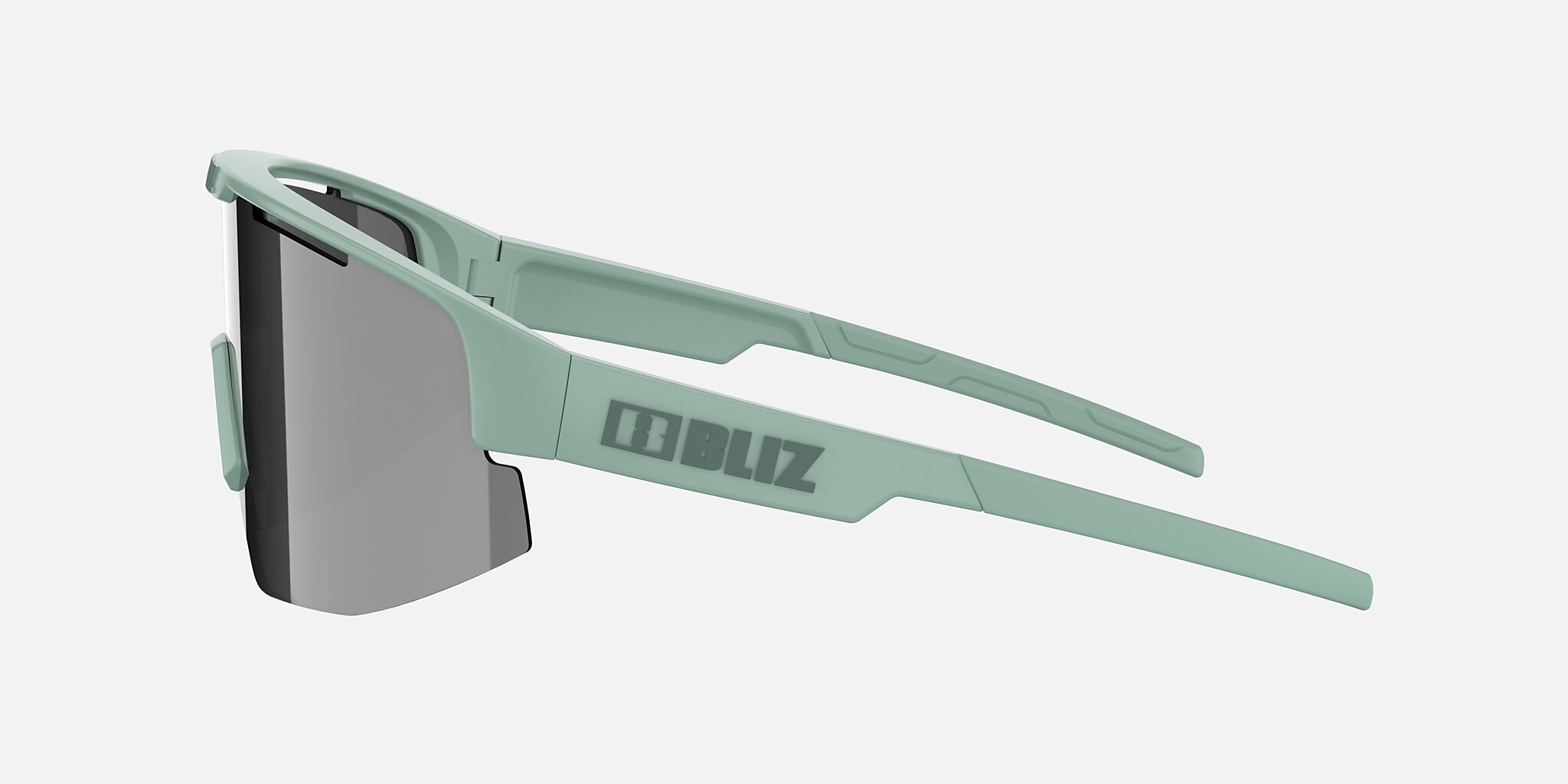 Sunglasses Bliz Matrix Small XXS (0-130) with Smoke Silver Mirror lens and Matte Green frame Image 3 of 6