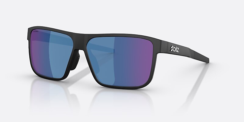 Lunettes de soleil Bliz A008 L (61-12) avec Multicolore fumée/bleu verre et Noir mat monture Image 1 de 7