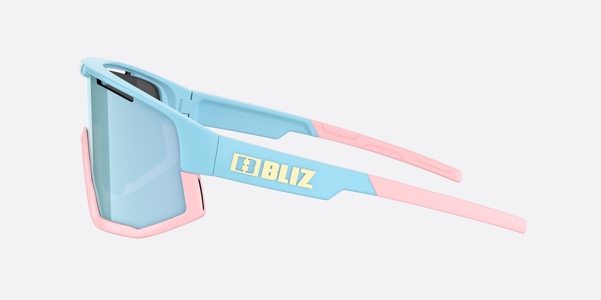 Sunglasses Bliz Fusion S (0-133) with Smoke Ice Blue lens and Pastel Blue frame Image 3 of 6