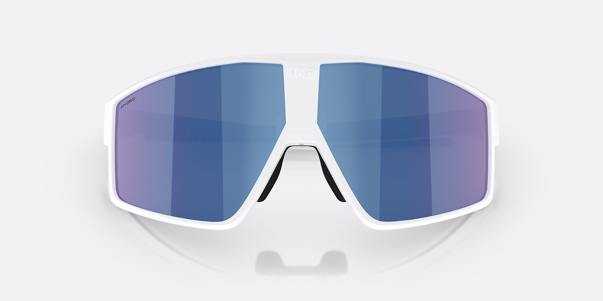 Sunglasses Bliz P002 XL (72-09) with Smoke/Blue Multicolor lens and Matte White frame Image 5 of 6