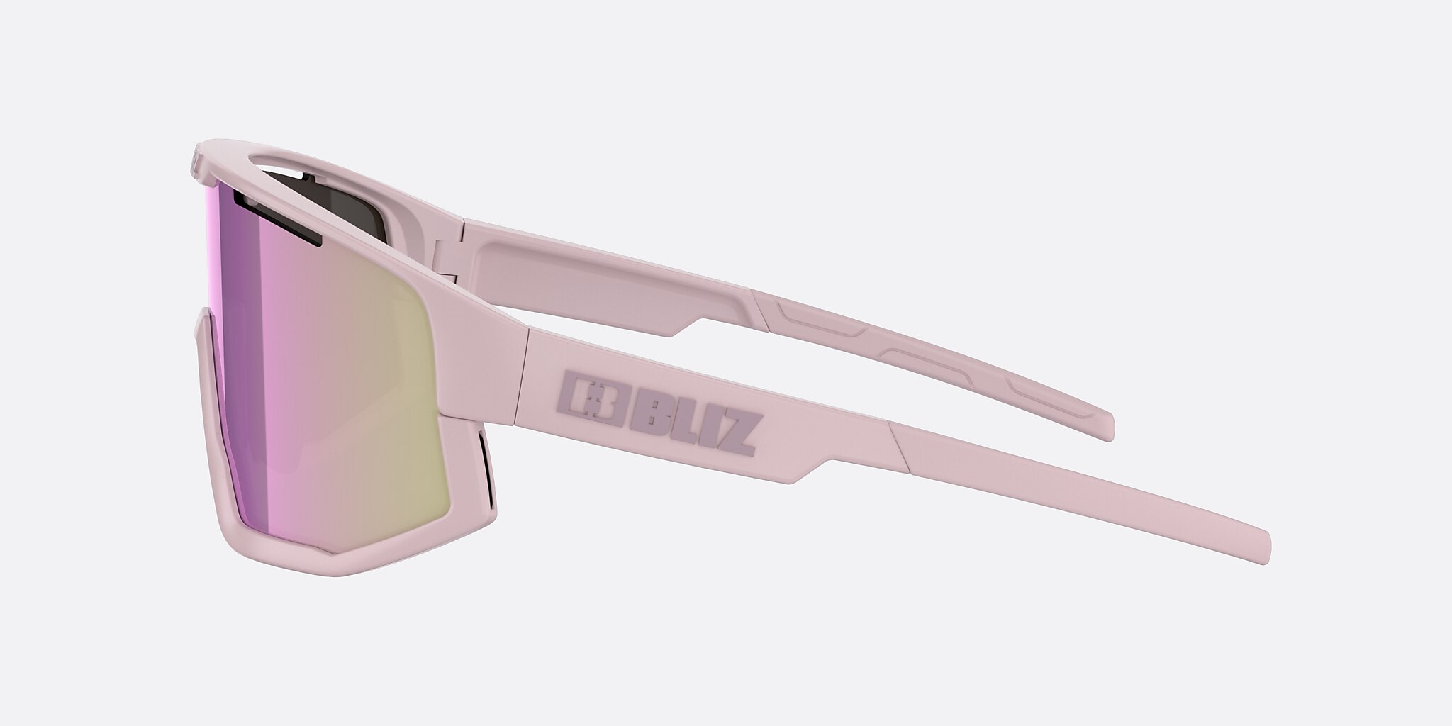 Sunglasses Bliz Fusion S (0-133) with Brown Mirror Pink lens and Matte Pink frame Image 3 of 7