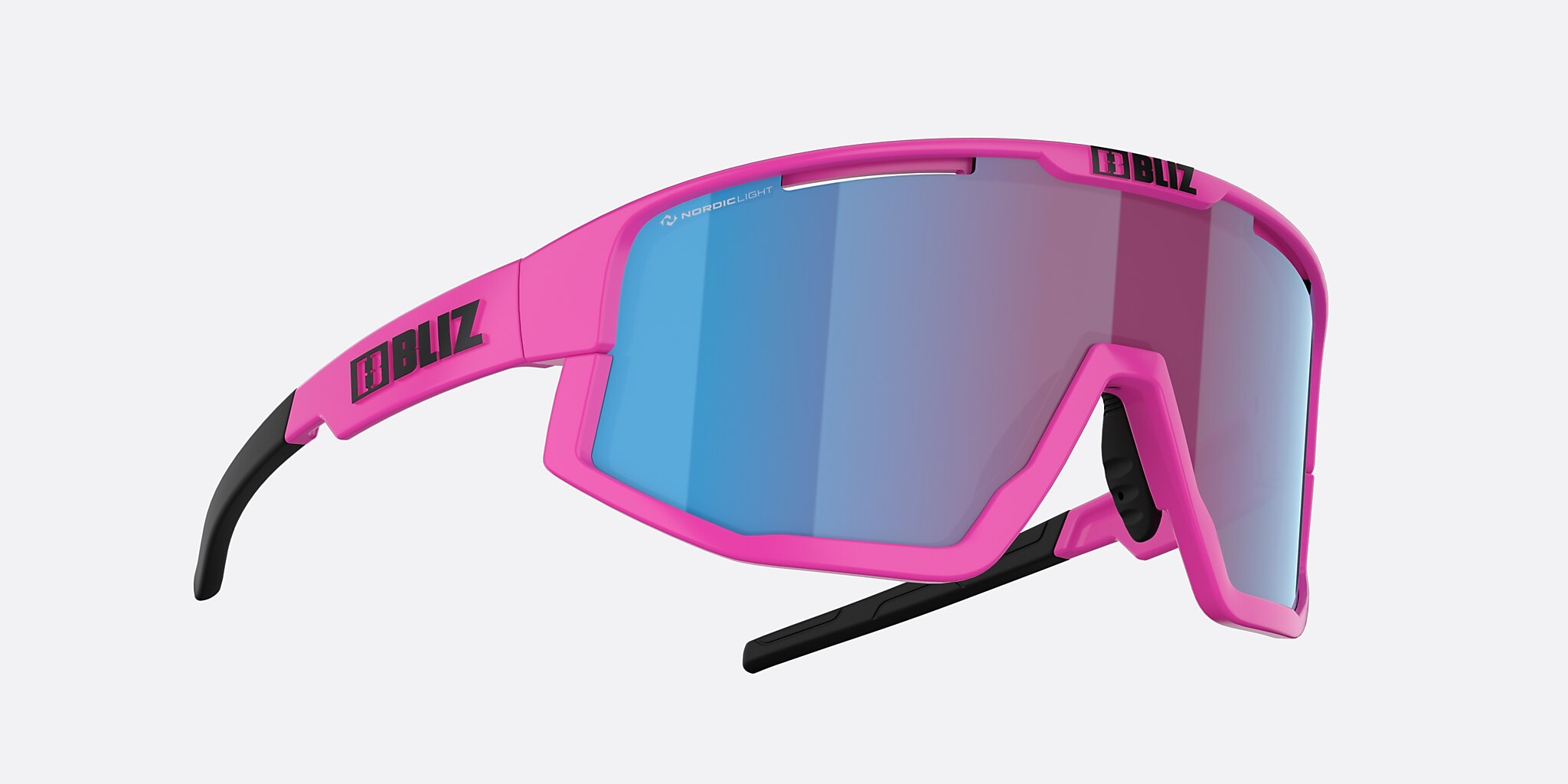 Sunglasses Bliz Fusion S (0-133) with Rose Violet Blue lens and Neon Rose frame Image 5 of 6