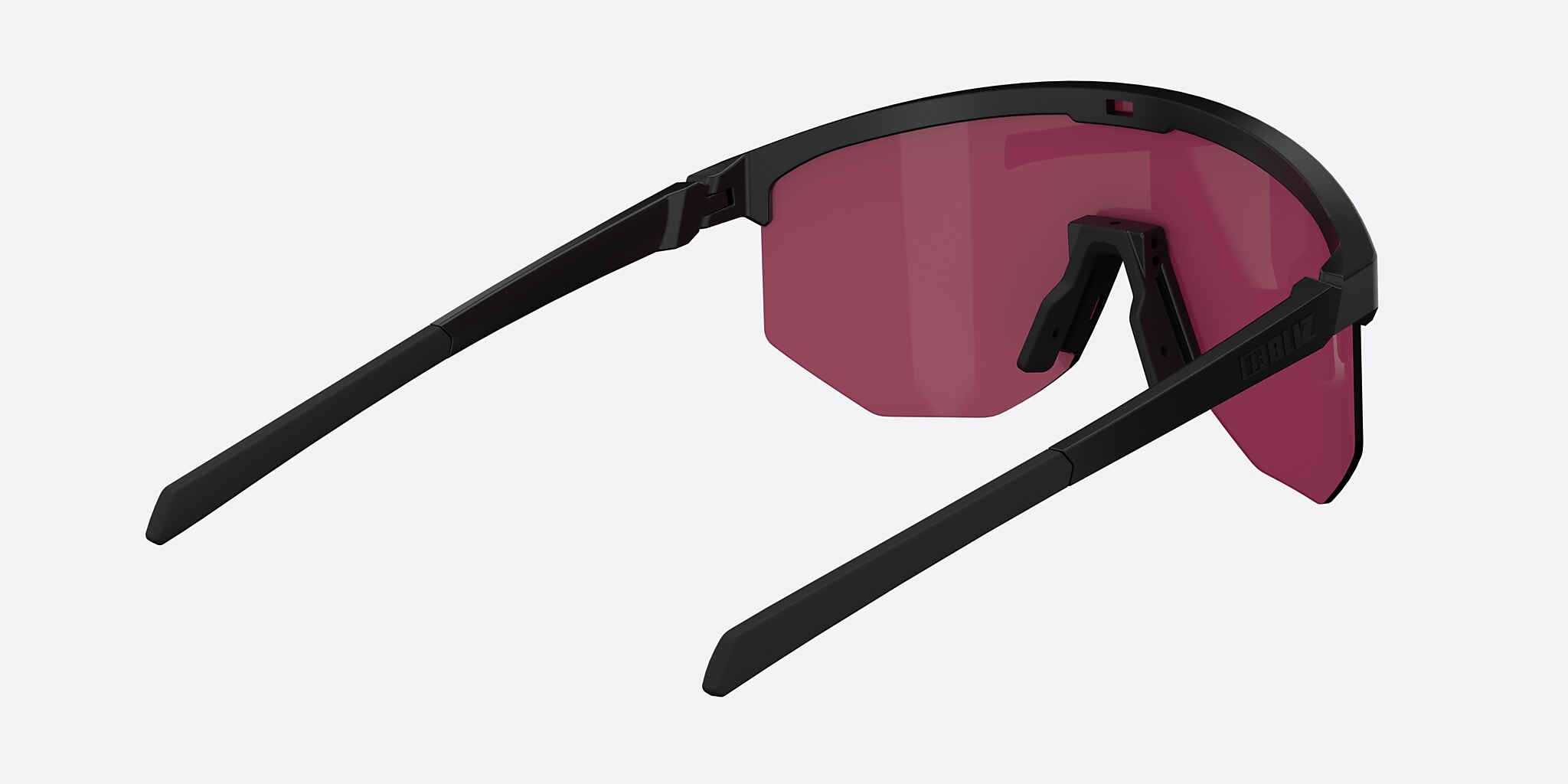 Sunglasses Bliz Hero Small L (0-129) with Rose Violet Blue lens and Black frame Image 4 of 6