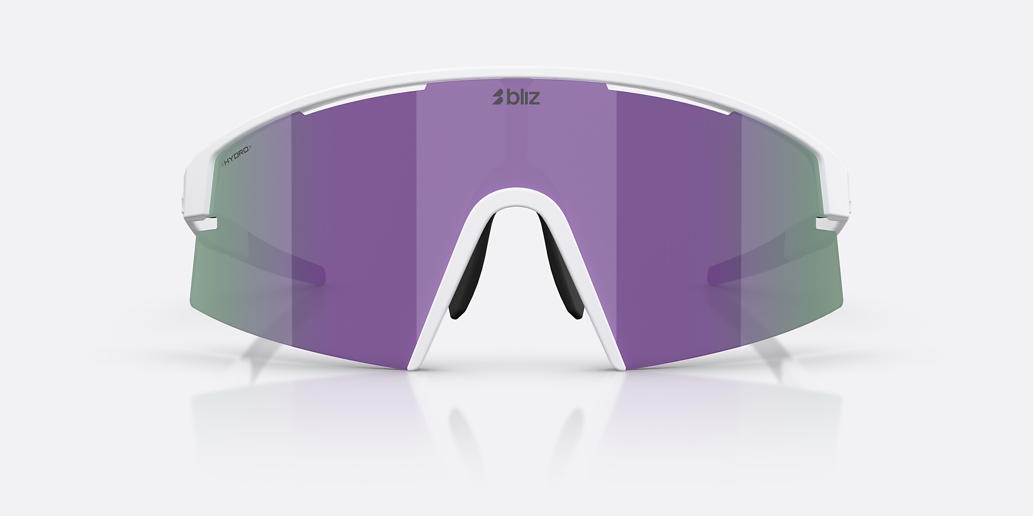 Sunglasses Bliz P006 L (0-136) with Smoke/Purple Mirror lens and Matte White frame Image 2 of 7