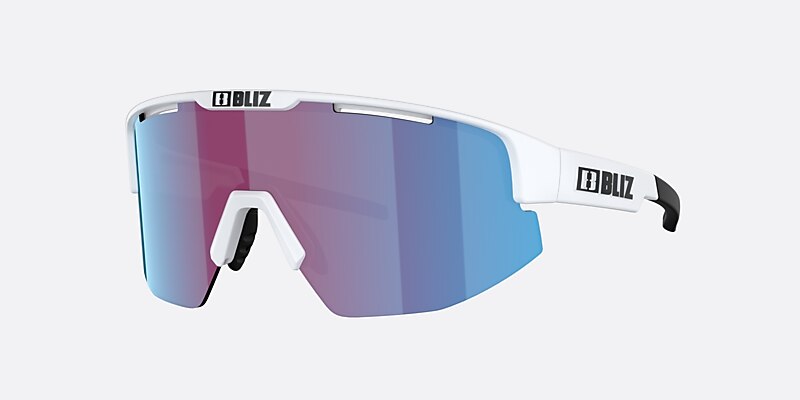 Sunglasses Bliz Matrix Small XXS (0-130) with Rose/Violet Mirror Blue lens and Matte White frame Image 1 of 6