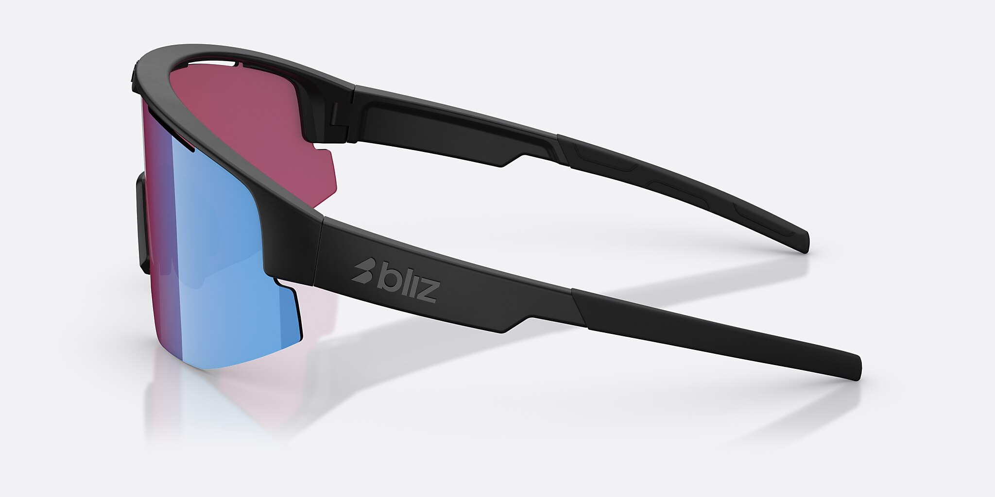 Sunglasses Bliz Matrix Small XXS (0-130) with Rose Violet Blue lens and Black frame Image 3 of 7
