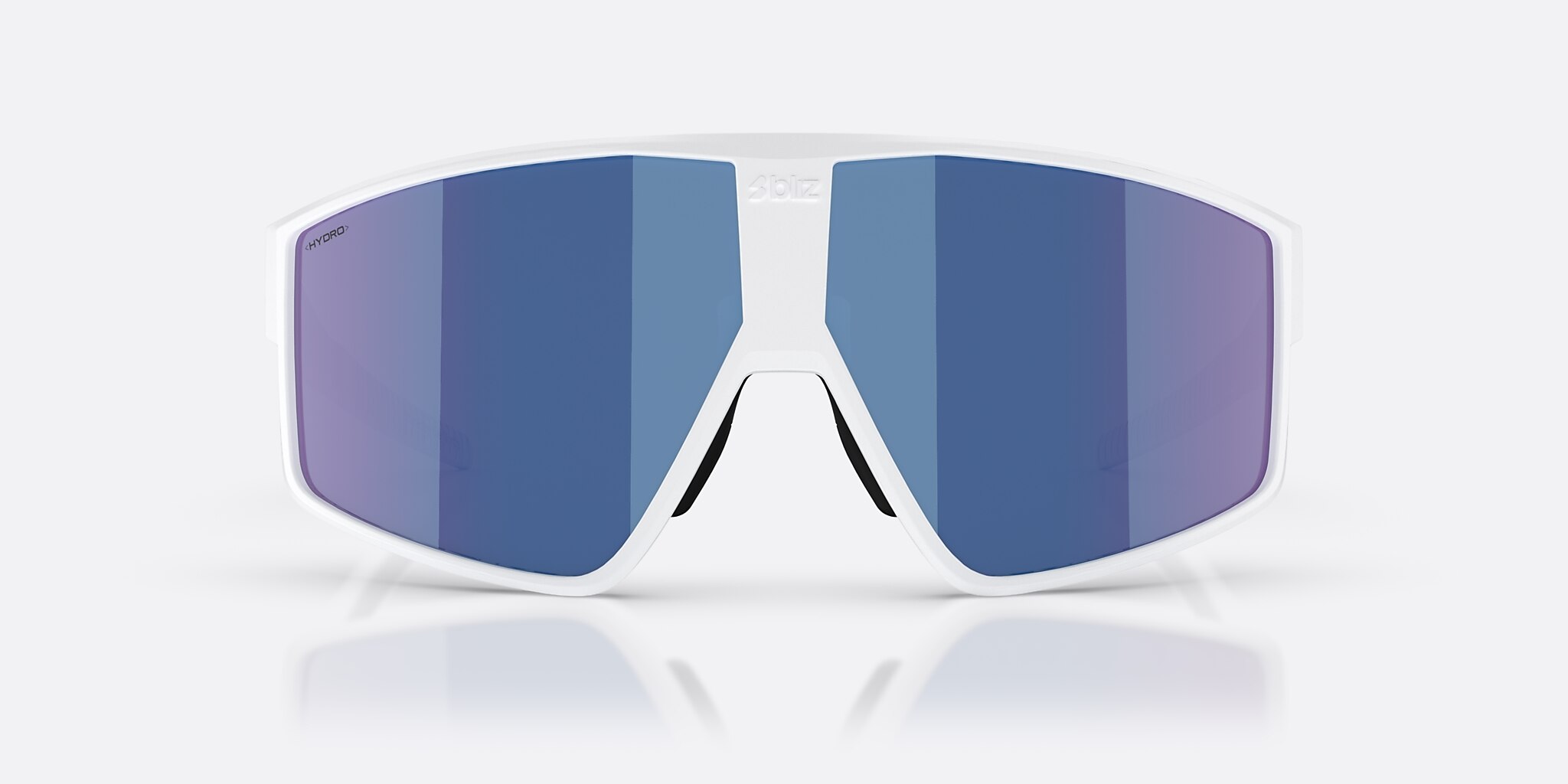 Sunglasses Bliz P002 XL (72-09) with Smoke/Blue Multicolor lens and Matte White frame Image 2 of 6