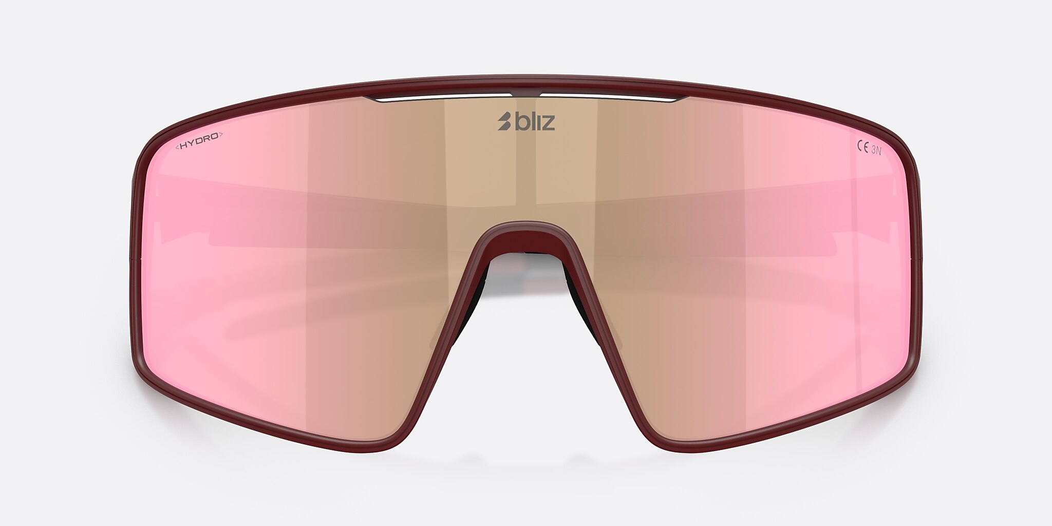 Sunglasses Bliz P001 L (0-138) con Marrón/rosa multicolor lente y Rojo burdeos mate montura Imagen 5 de 6